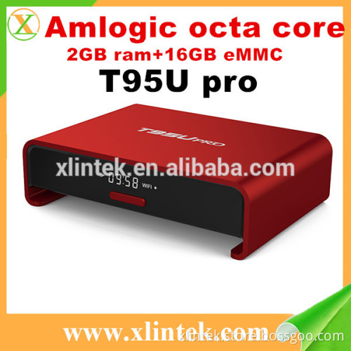 2017 Professional design Android TV box T95u pro pre-installed kodi 16.1 HD wireless TV box T95upro with world wild channel iptv
